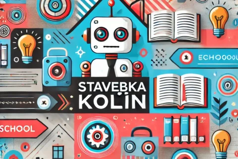DALL·E 2025-03-22 07.55.50 - A colorful and playful educational-themed graphic banner for a school event about artificial intelligence. The banner includes visual elements like a