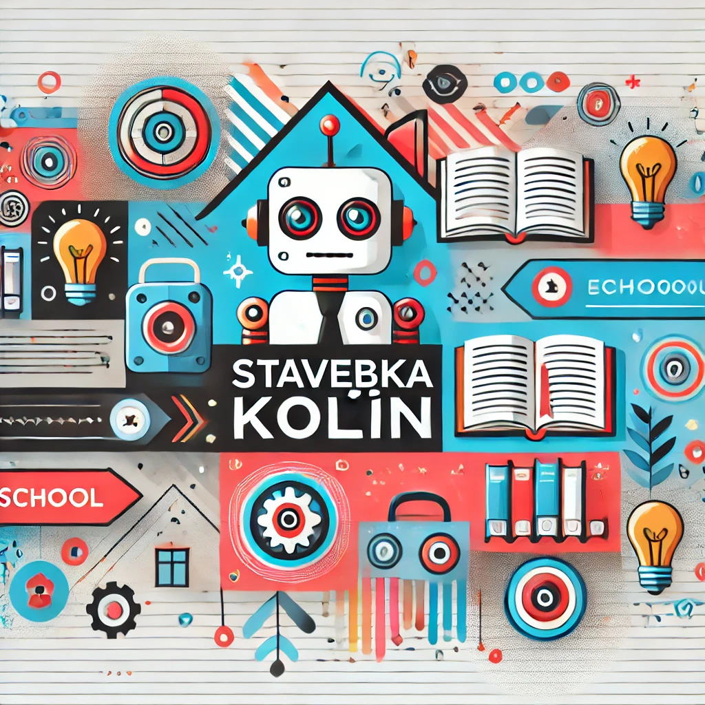 DALL·E 2025-03-22 07.55.50 - A colorful and playful educational-themed graphic banner for a school event about artificial intelligence. The banner includes visual elements like a